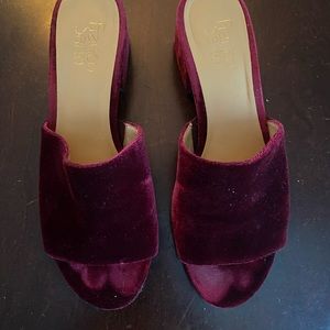 Franco Sarto Tempest Velvet Mules